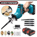 2 Battery 21V Reciprocating Saw Cordless Hand Electric Wood Metal Cutter 4-Blade